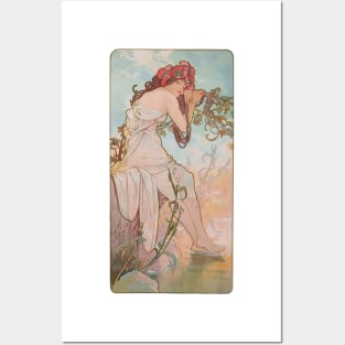 Four Seasons by Mucha, Autumn Posters and Art